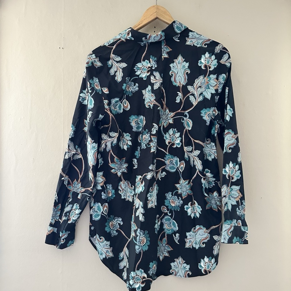 Chicos Womens Paisley Floral Button Up Size 1.5 / 10 Office Boho Feminine Career - Picture 3 of 9